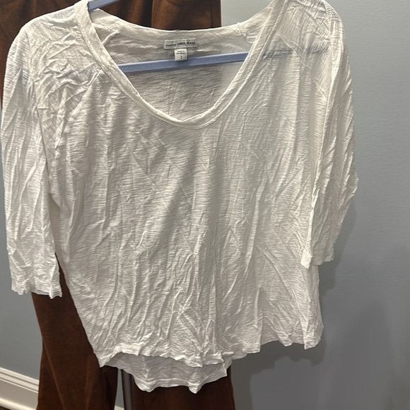 JAMES PERSE white shirt, AND Rich, brown wide leg SHEIN corduroys - Picture 3 of 8